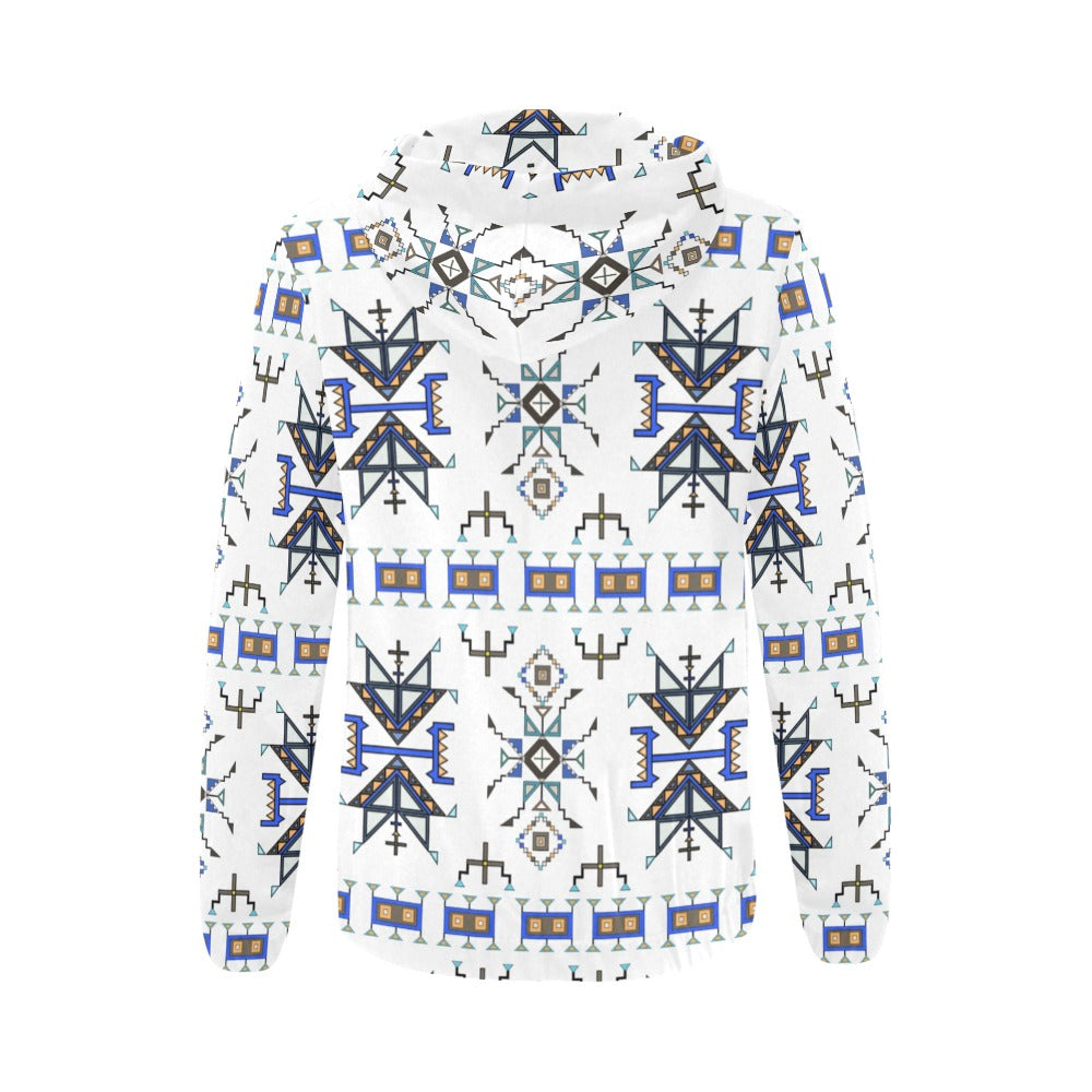 Eagle Strike White Full Zip Hoodie for Women