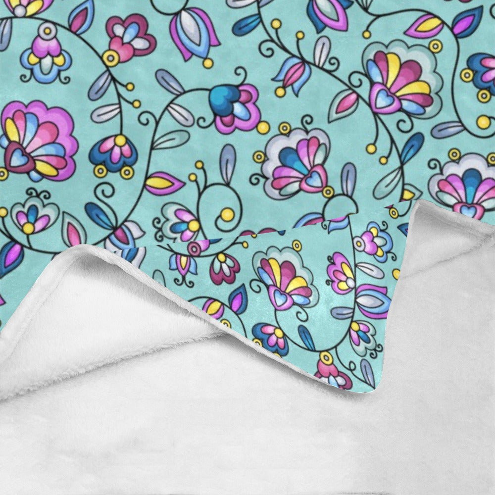 Autumn Bundle Blessing Turquoise X-Large Micro Fleece Blanket