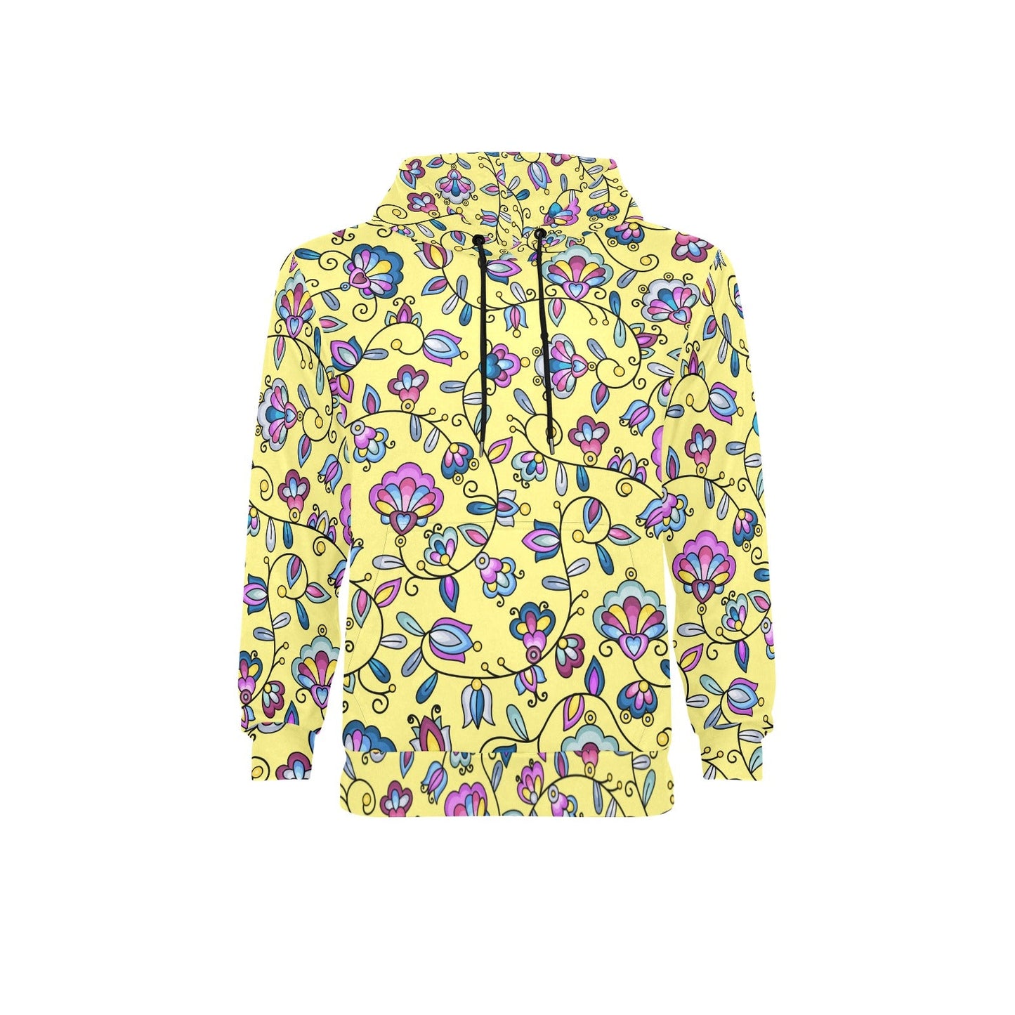 Autumn Bundle Blessing Yellow Men's Long Sleeve Fleece Hoodie