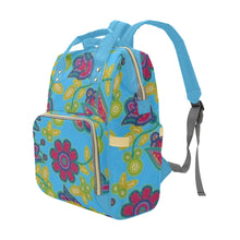 Load image into Gallery viewer, Beaded Nouveau Lime Multi-Function Diaper Backpack/Diaper Bag
