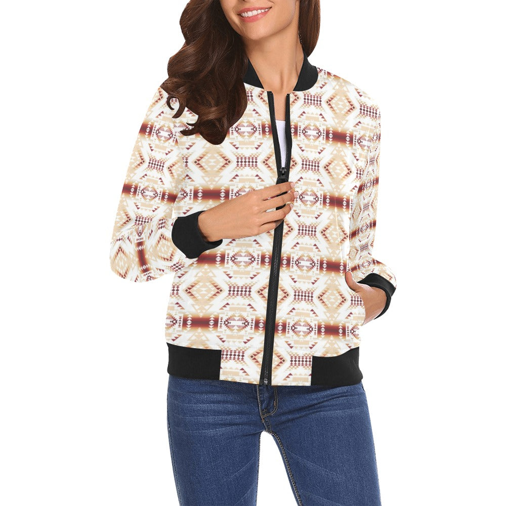 Gathering Clay Bomber Jacket for Women