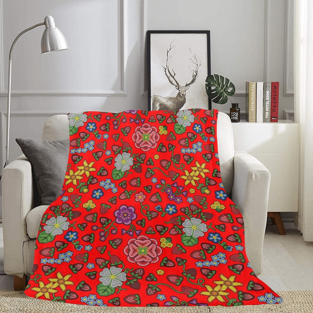Berry Pop Fire X-Large Micro Fleece Blanket