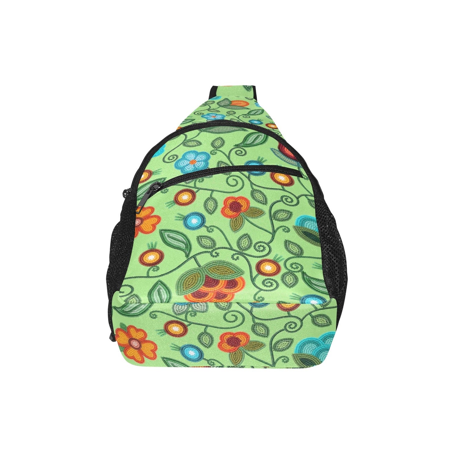 Prairie Fire Petals Sage Chest Bag