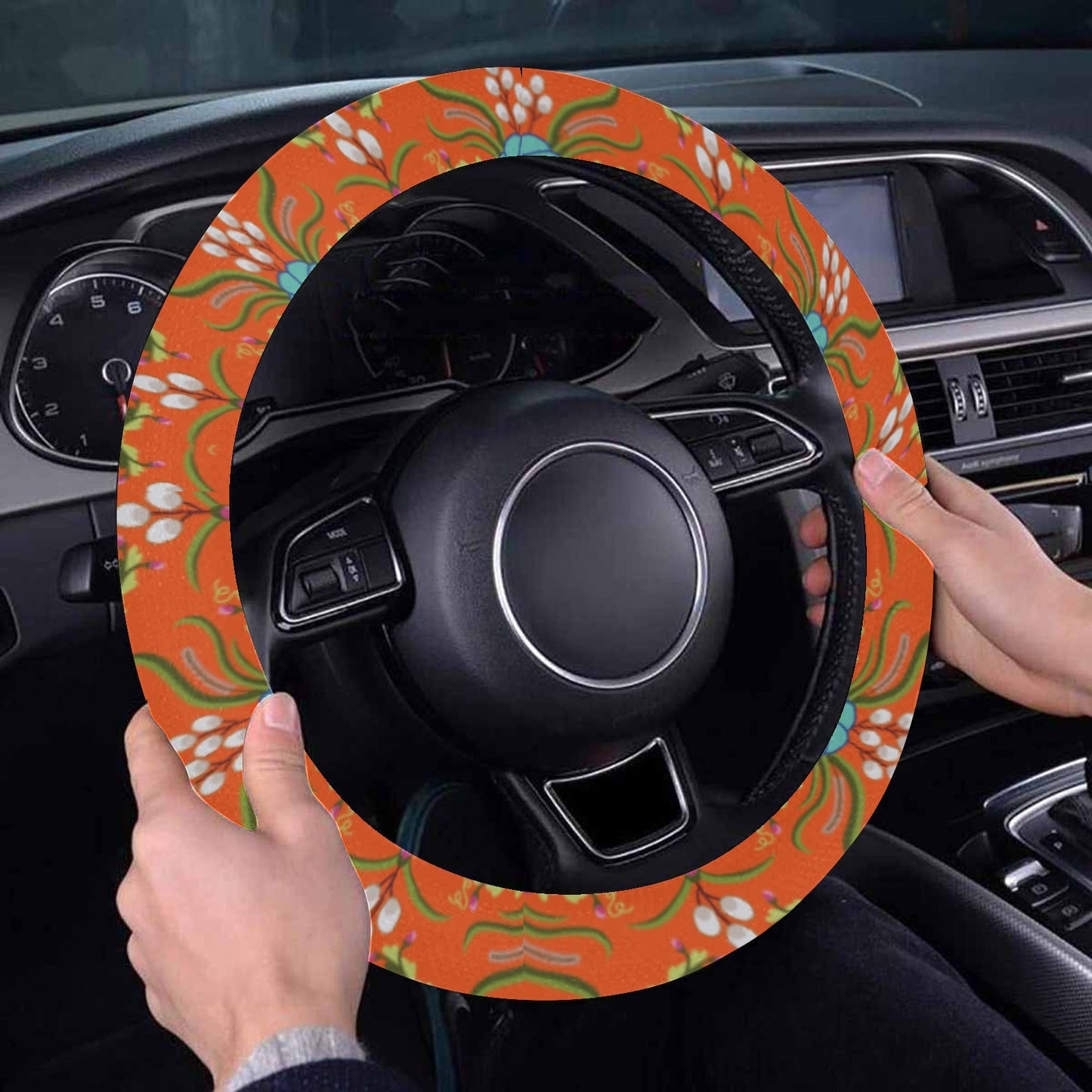 First Bloom Carrots Steering Wheel Cover with Elastic Edge