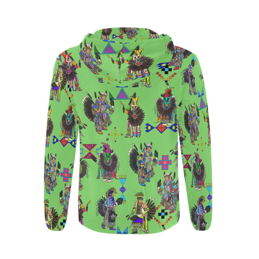 Men's Tradish Dancers Grass Men's Zipper Hoodie