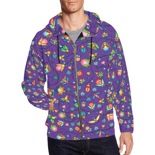Prairie Plains Spirit Midnight Purple Men's Zipper Hoodie