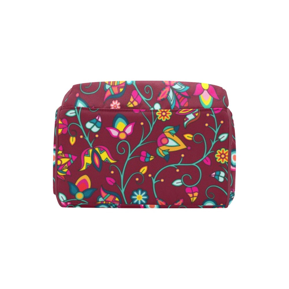 Thorny Path Cranberry Multi-Function Diaper Backpack