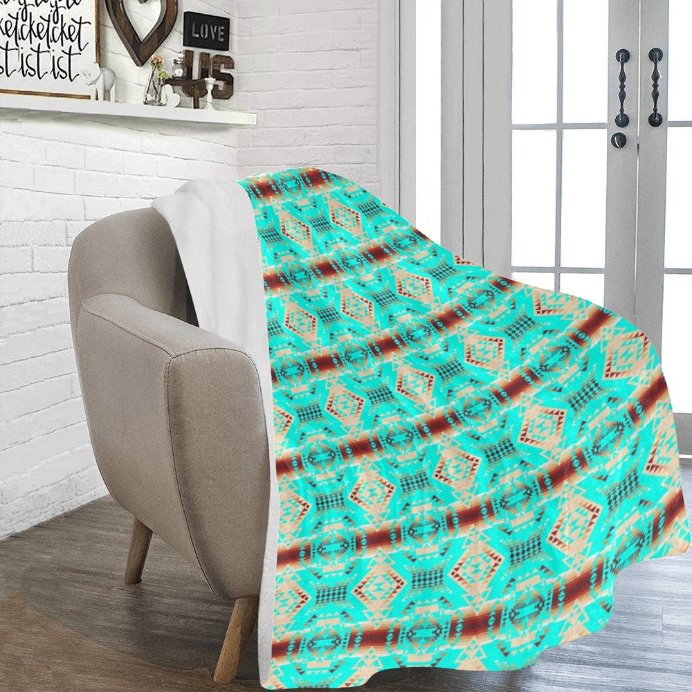 Gathering Earth Turquoise X-Large Micro Fleece Blanket