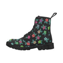 Load image into Gallery viewer, Berry Flowers Black Boots
