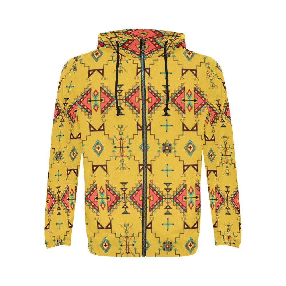 Thunder Flight Yellow Zip Hoodie