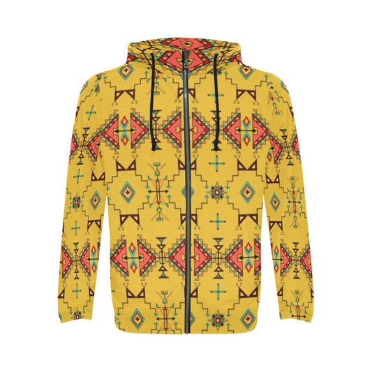 Thunder Flight Yellow Zip Hoodie