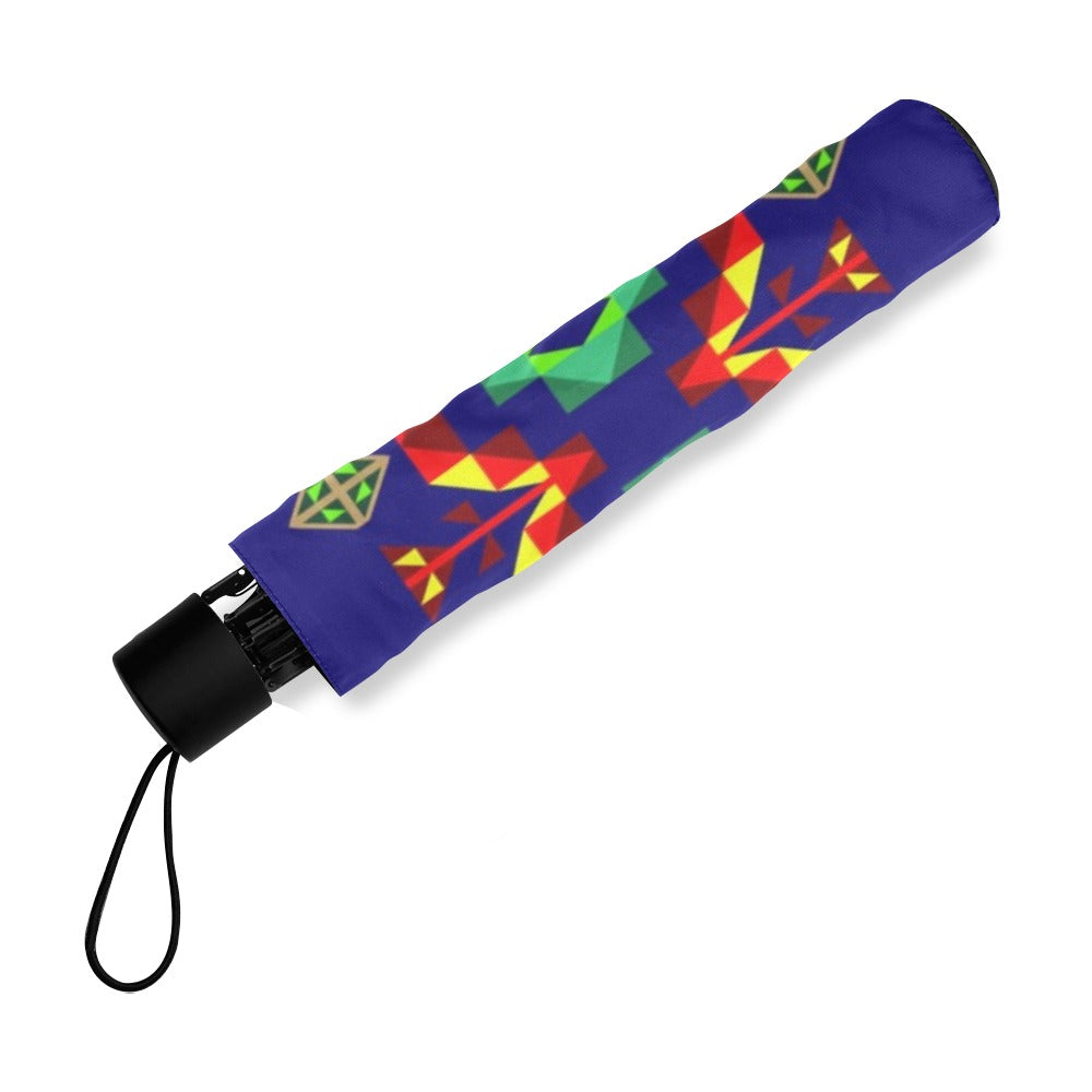 Dreams Of Ancestors Indigo Shade Foldable Umbrella