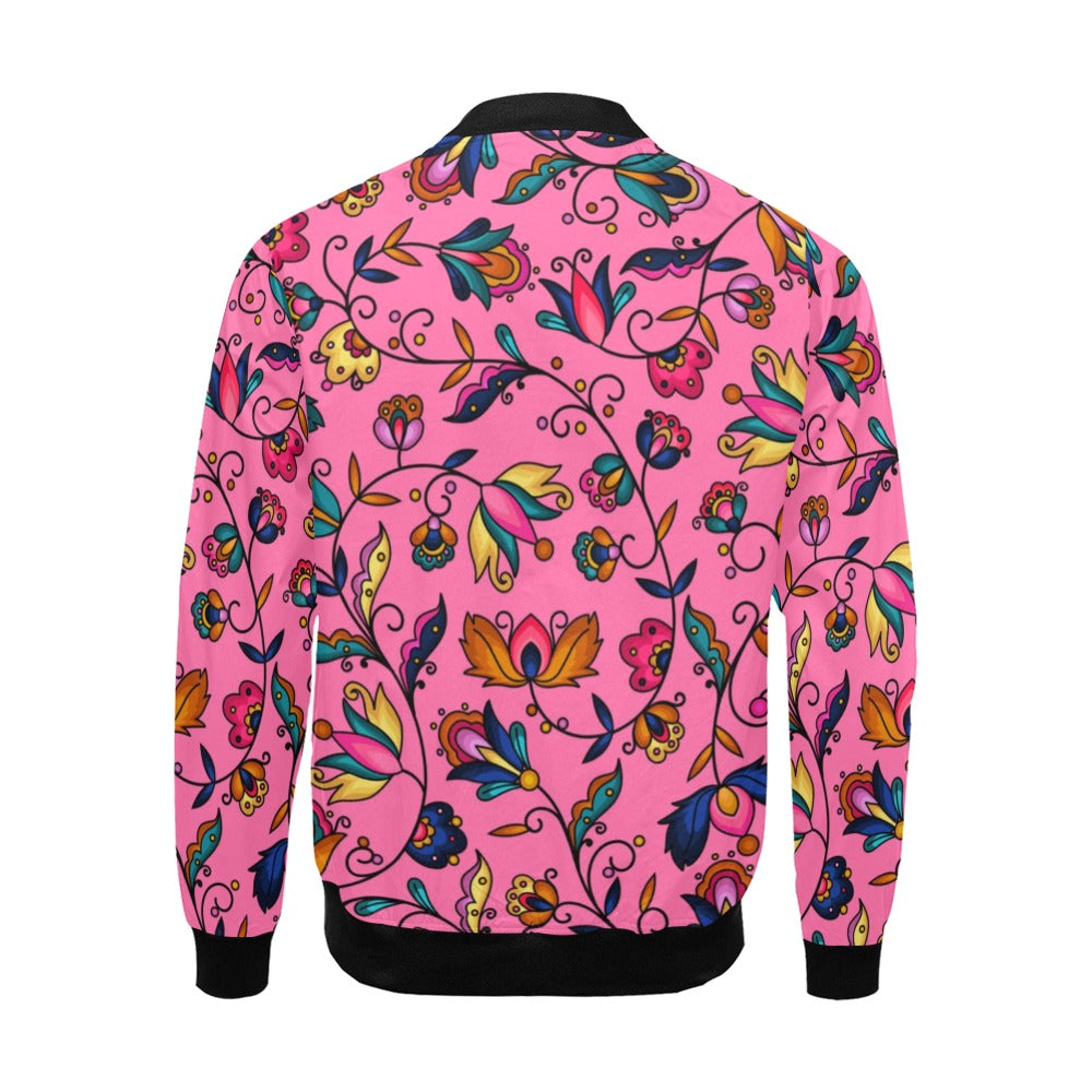 Copper Prairie Petals Pink Bomber Jacket for Men