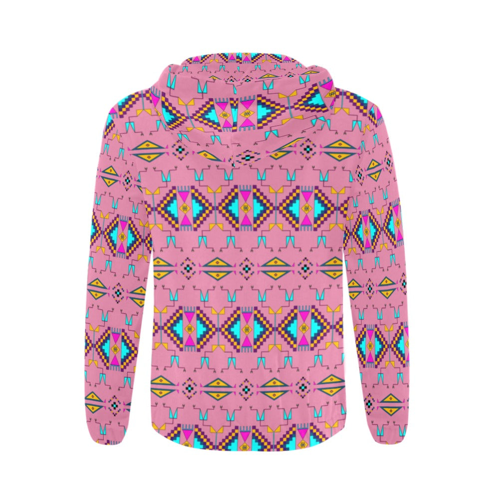 Rite of Passage Pink Men's Zipper Hoodie