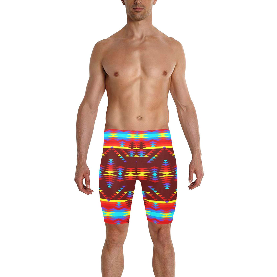 Visions of Lasting Peace Men's Knee Length Swimming Trunks