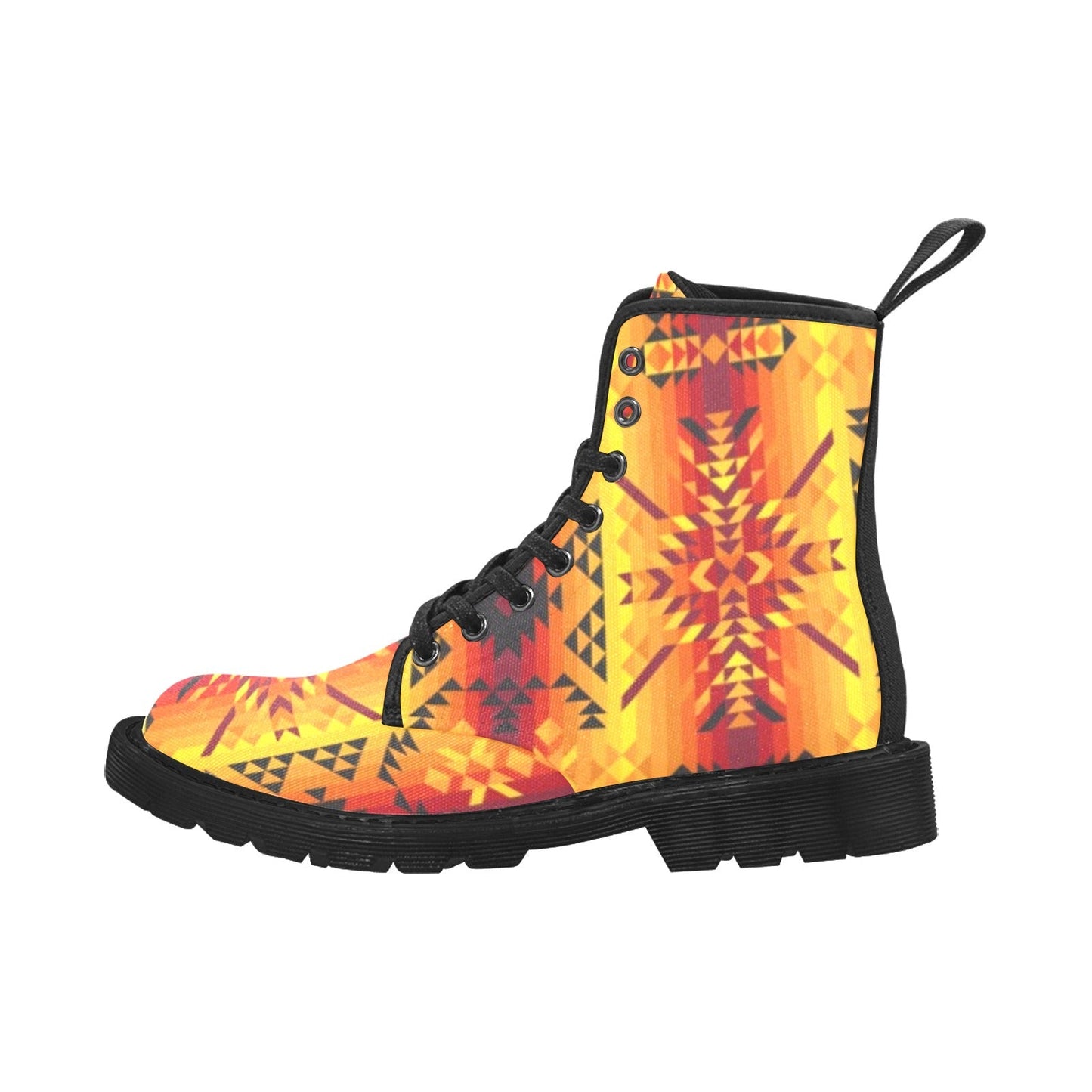 Desert Geo Yellow Red Boots for Men