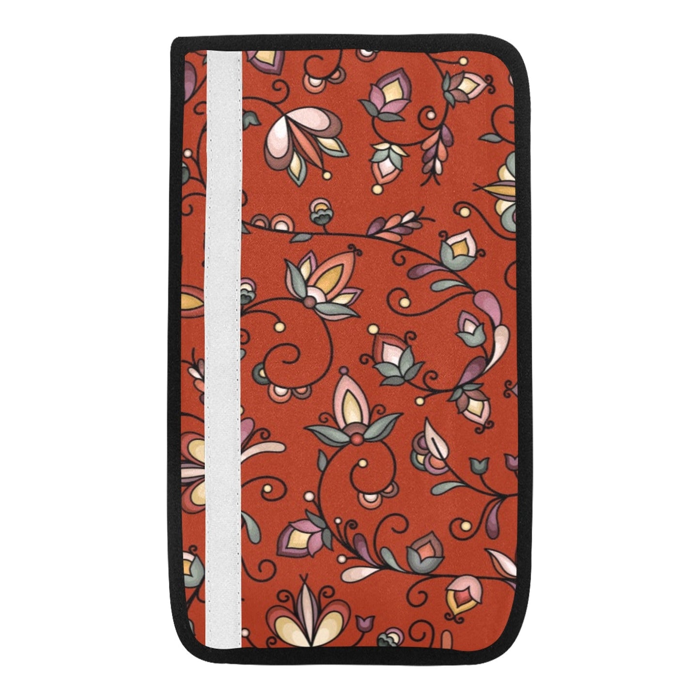 Burnt Sky Petals Red Seat Belt Cover