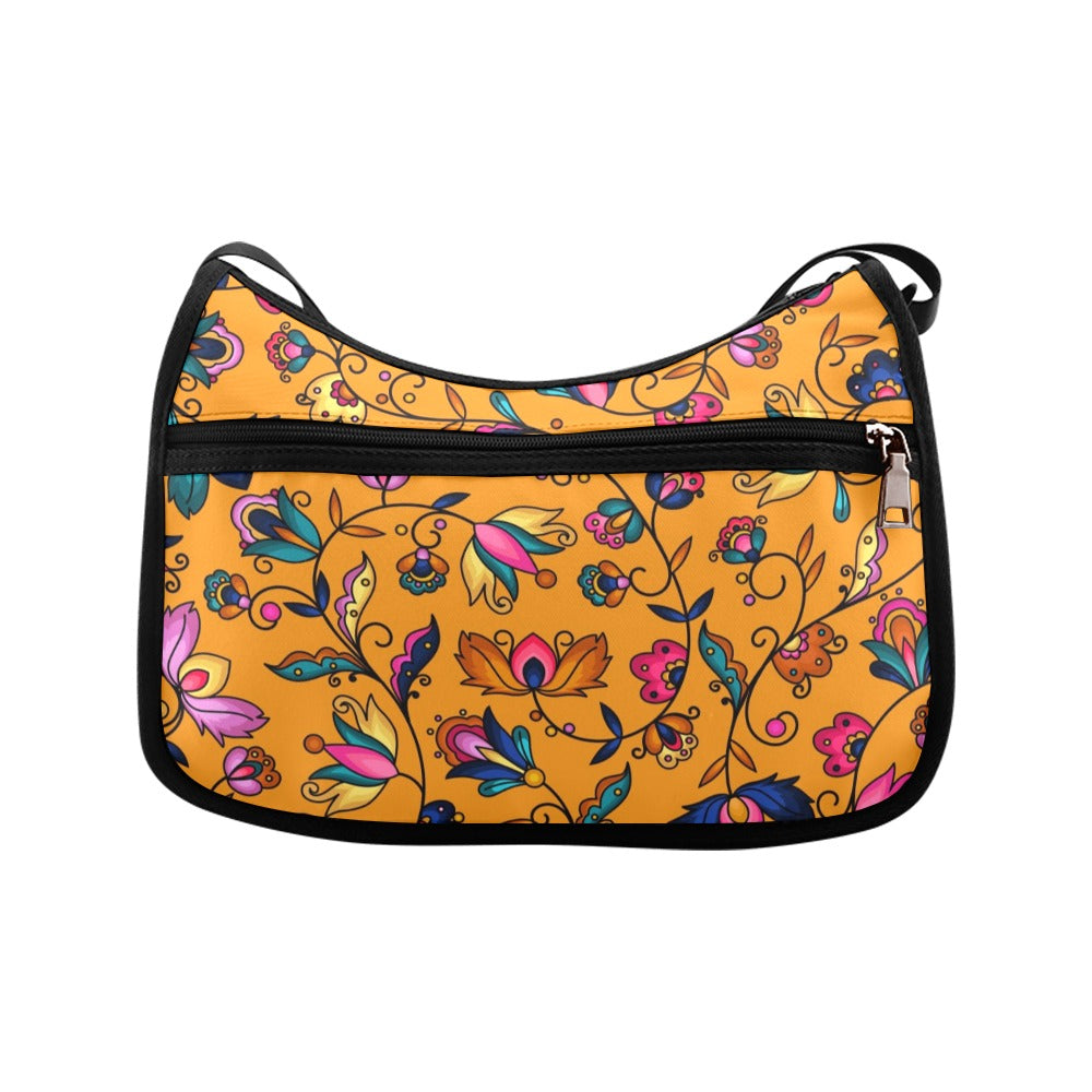 Copper Prairie Petals Orange Crossbody Bag