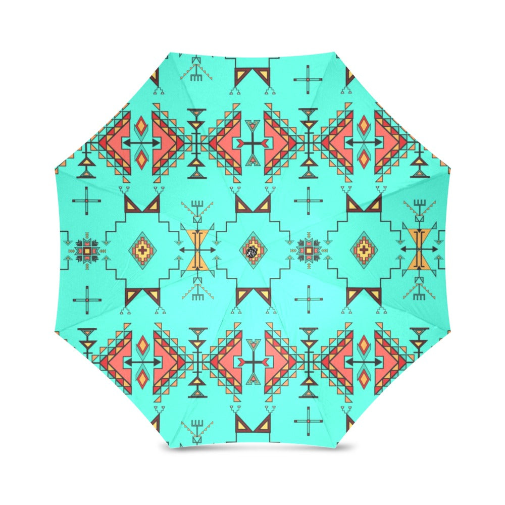 Thunder Flight Turquoise Foldable Umbrella