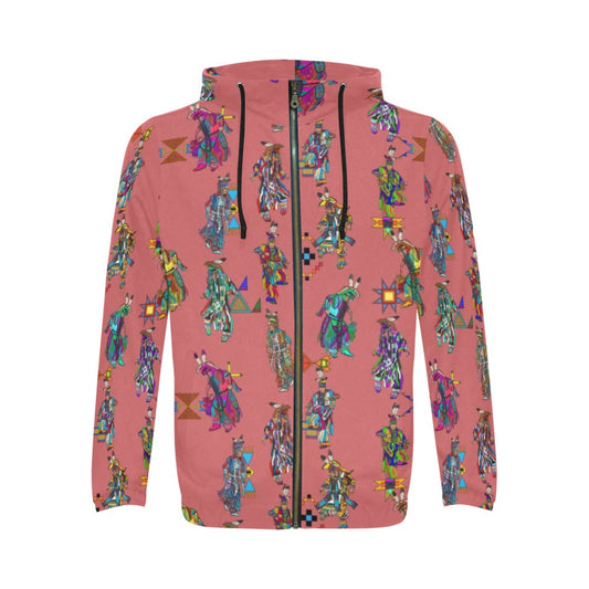 Men's Grass Dancers Terra Cotta Zip Hoodie