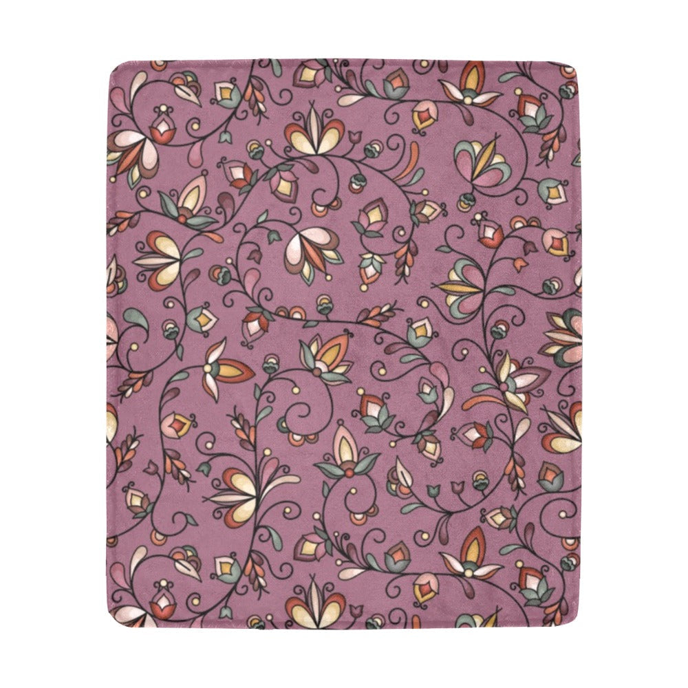 Burnt Sky Petals Magenta Ultra-Soft Micro Fleece Blanket 50"x60"