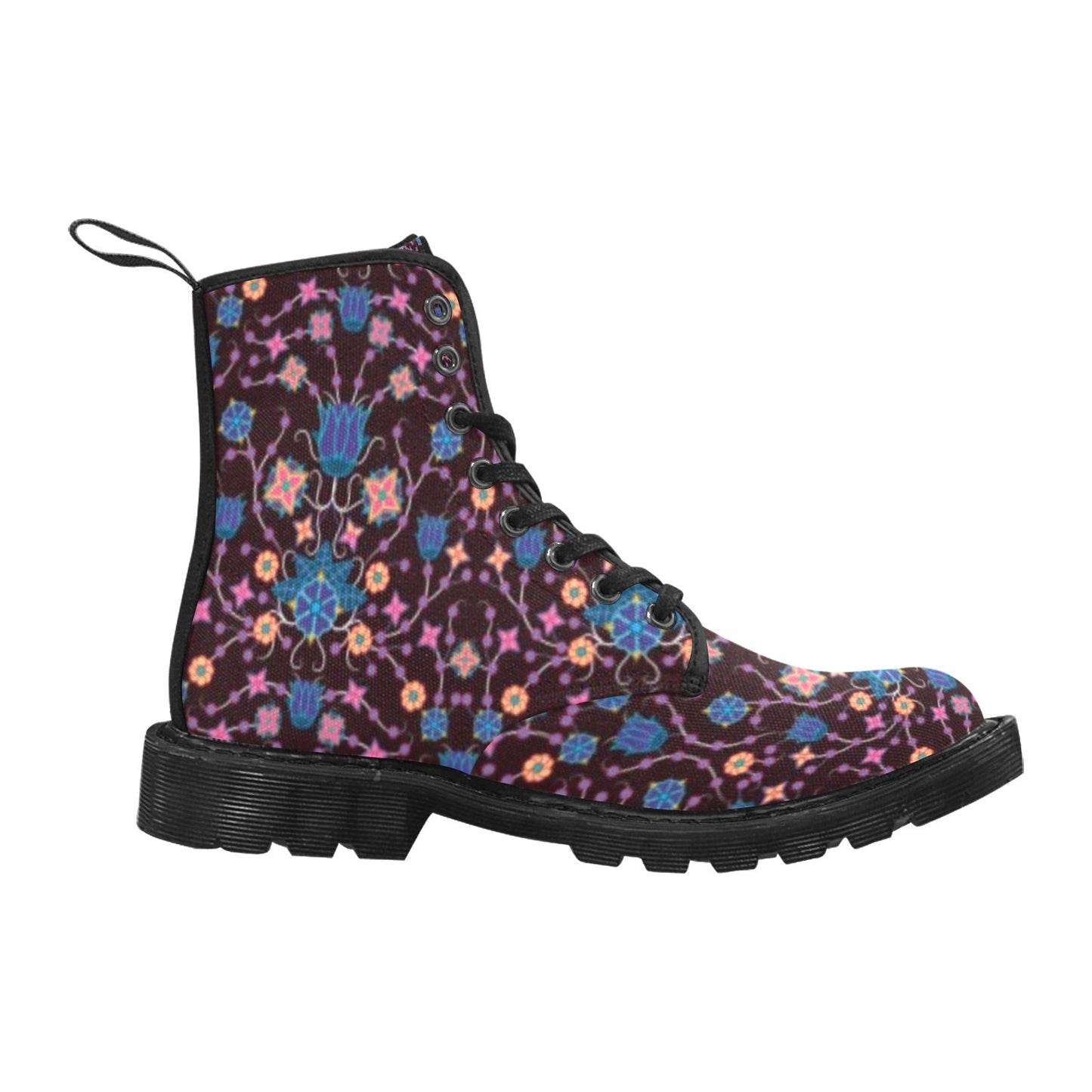 Floral Damask Purple Boots