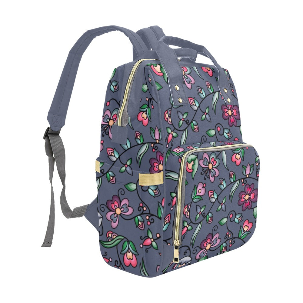 Amber Evening Garland Blue Multi-Function Diaper Backpack/Diaper Bag