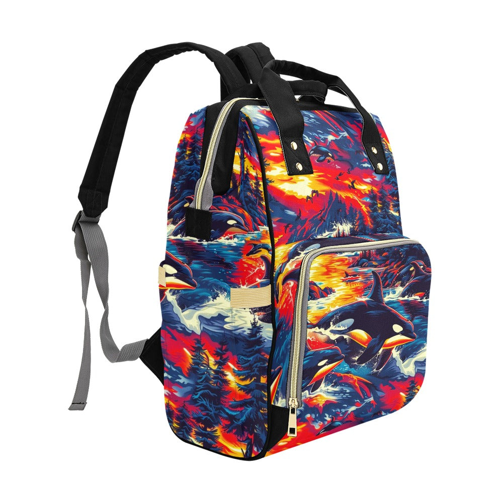Killer Whales in the Bay Diaper Bag