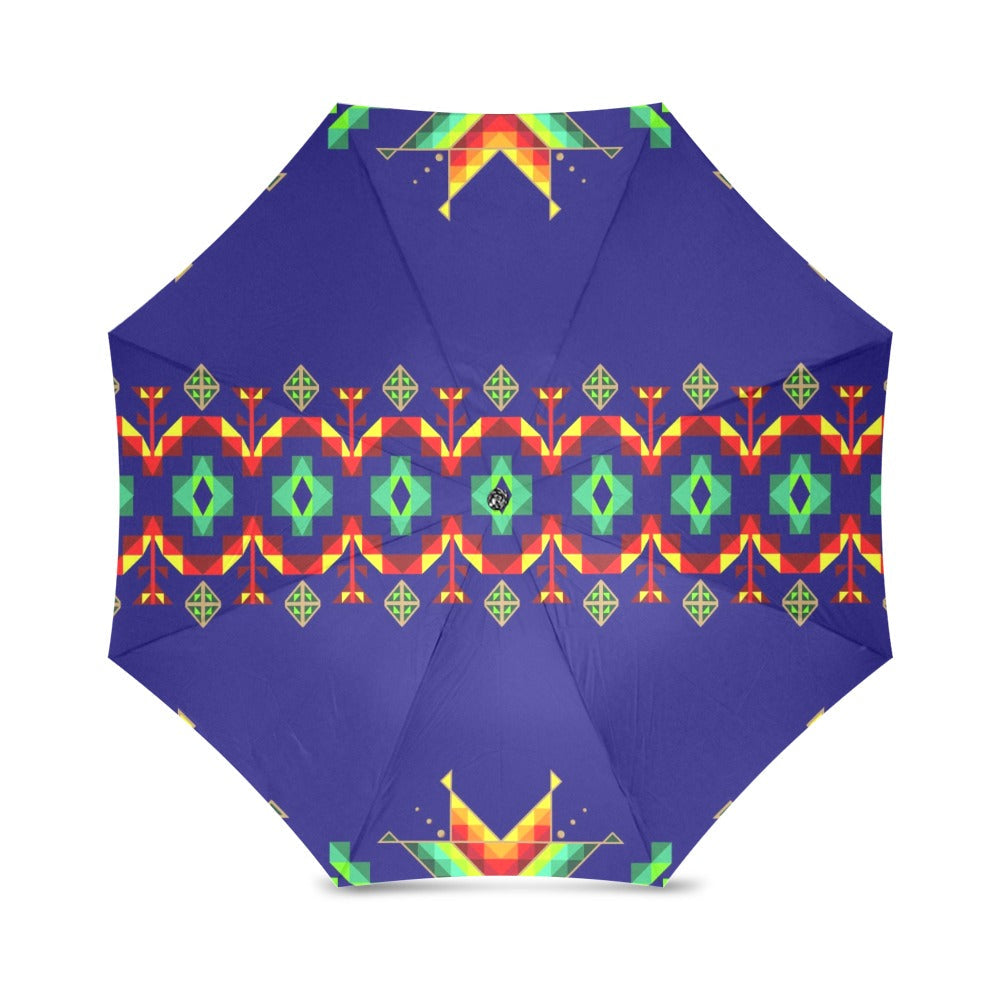 Dreams Of Ancestors Indigo Shade Foldable Umbrella
