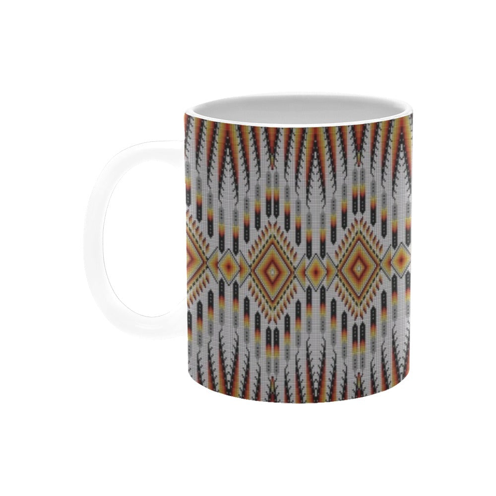 Fire Feather White Mug