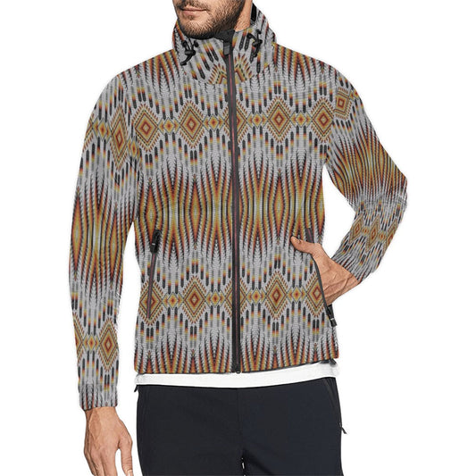 Fire Feather White Men's Windbreaker