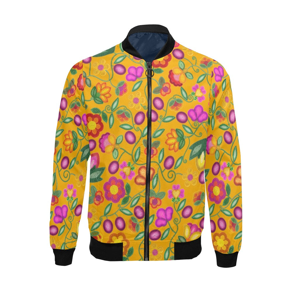 Boreal Bounty Yellow Bomber Jacket
