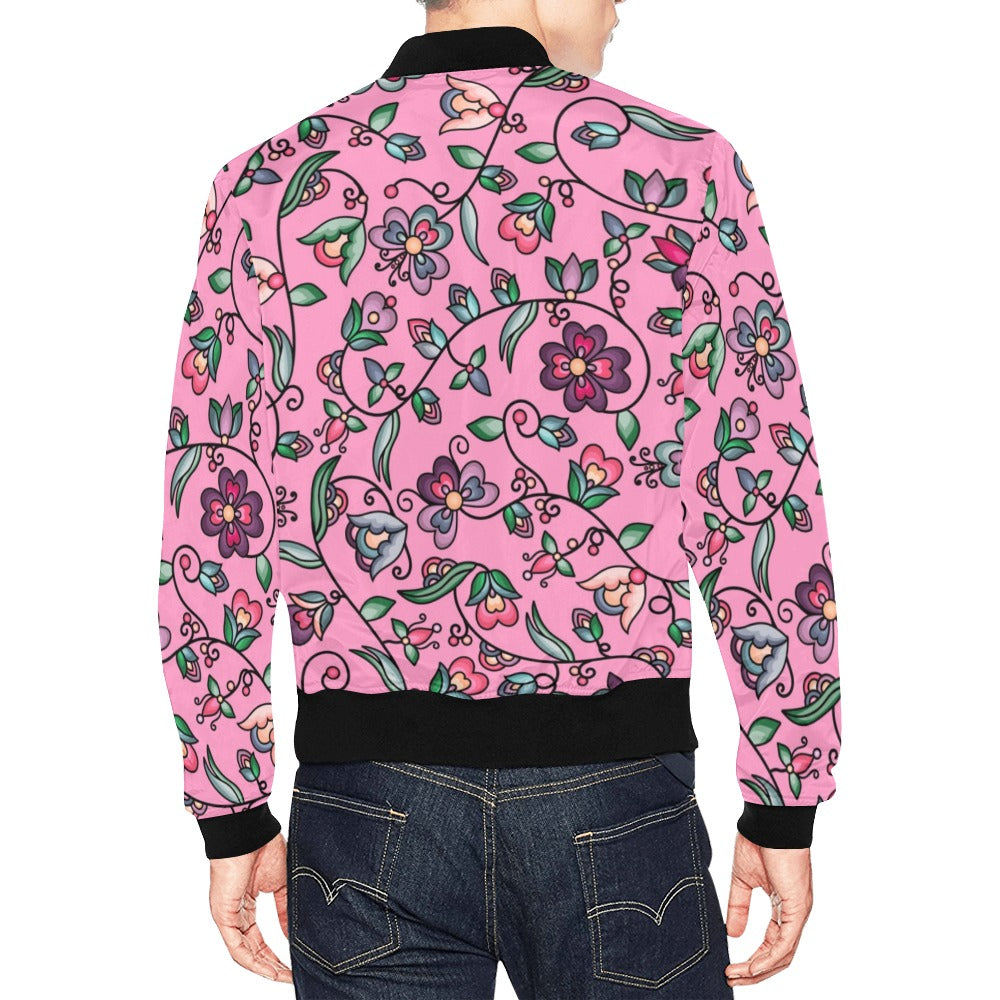 Amber Evening Garland Pink Bomber Jacket for Men