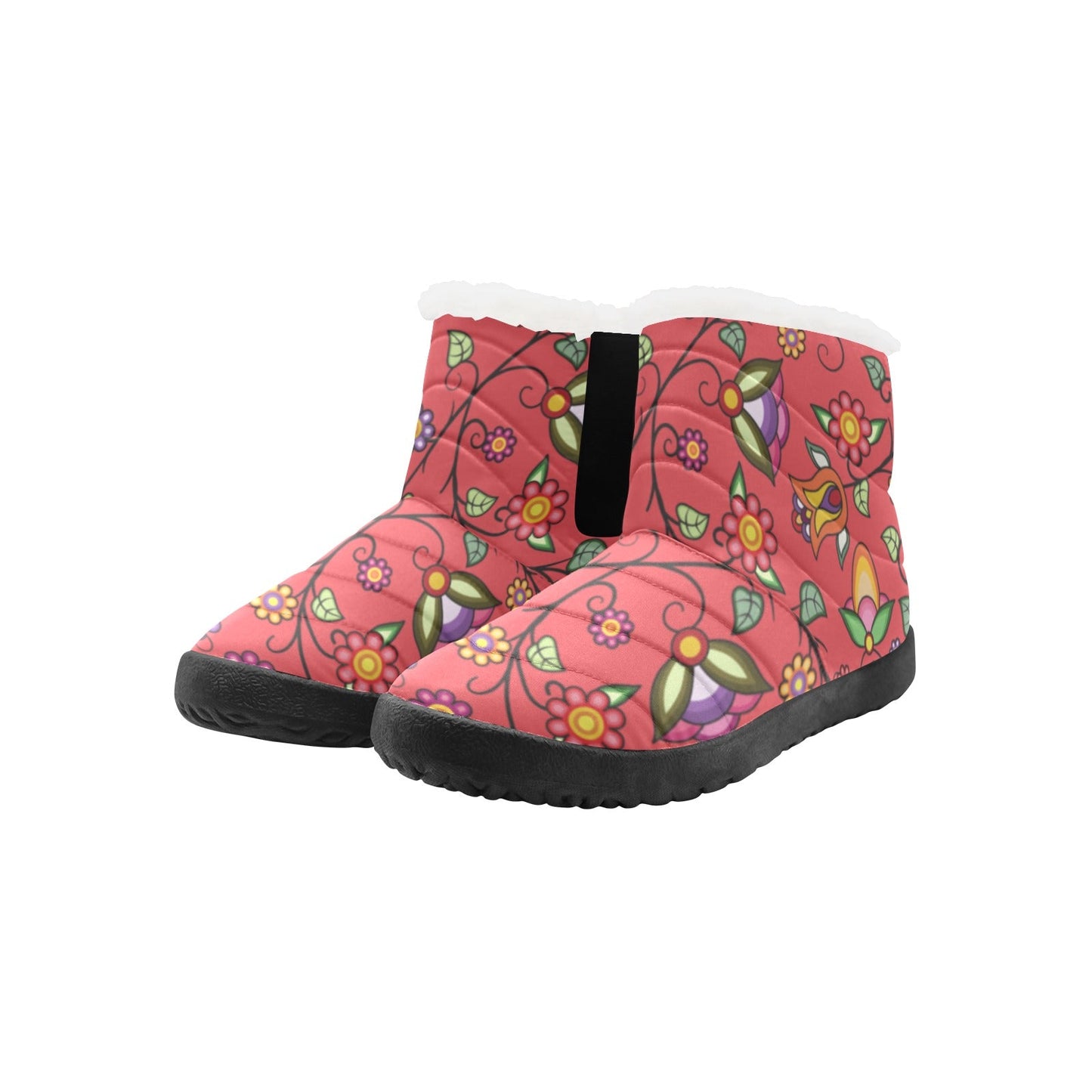 Heartbeat Petals Red Women's Padded Winter Boot