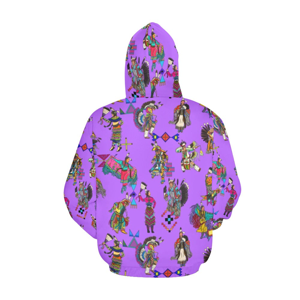Grand Entry Dancers Purple Hoodie for Women