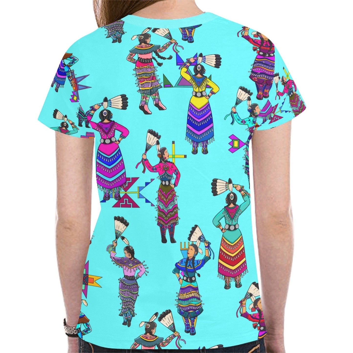 Women's Jingle Dancers Turquoise Tee
