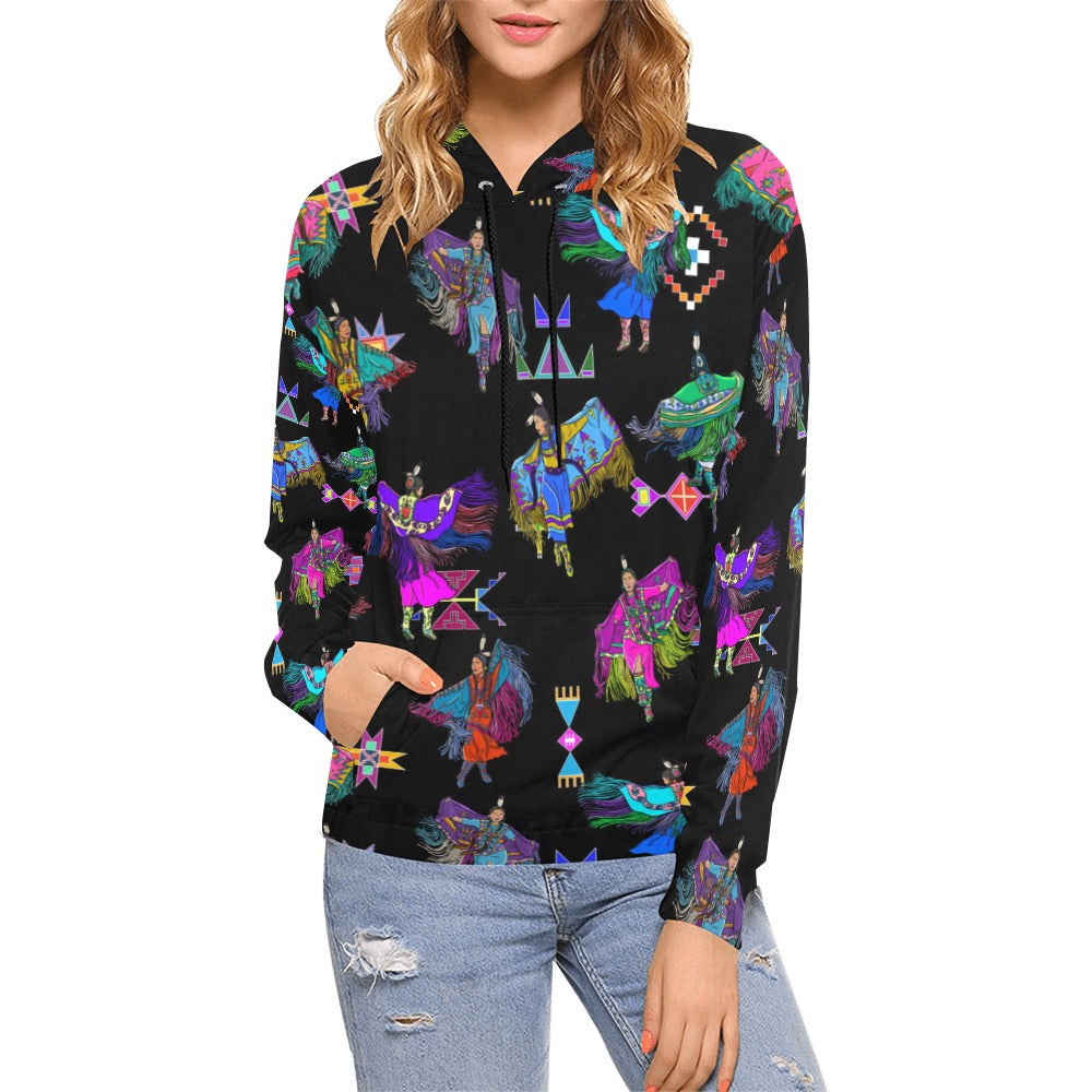 Women's Fancy Dancers Black Hoodie for Women