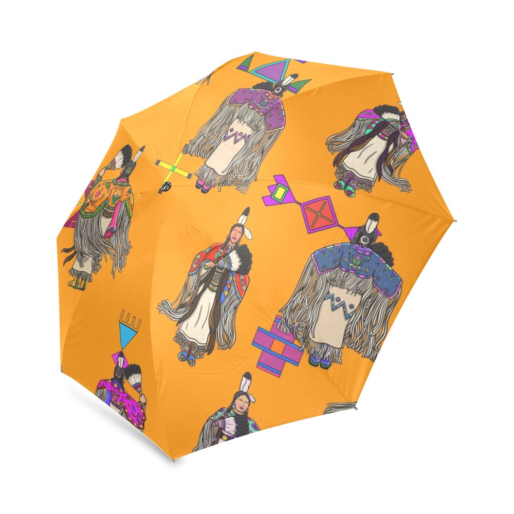 Women's Tradish Dancers Orange Foldable Umbrella