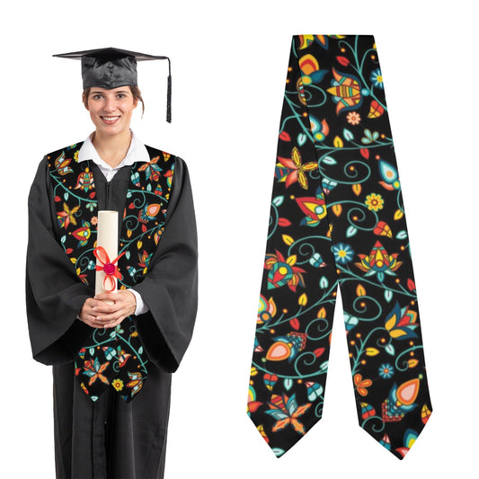 Thorny Path Black Graduation Stole