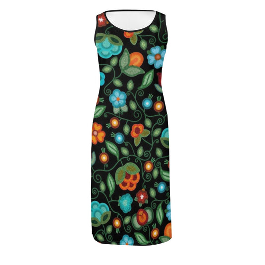 Prairie Fire Petals Black Phaedra Dress