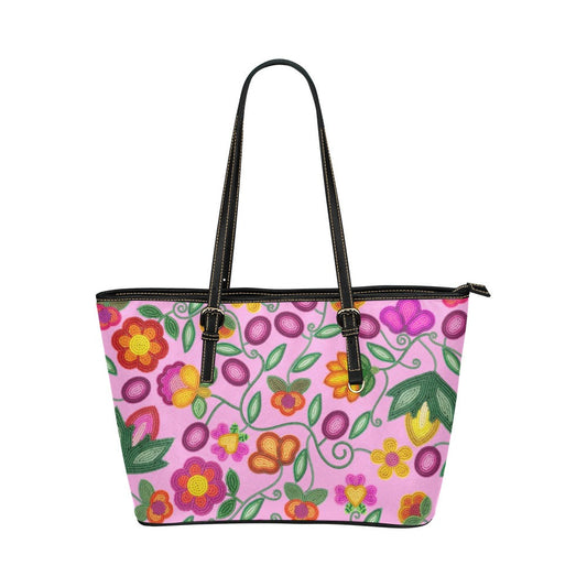 Boreal Bounty Pink Leather Tote