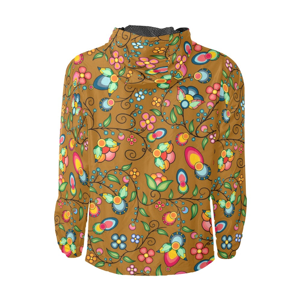 Floral Bounty Fall Leaves Men's Windbreaker