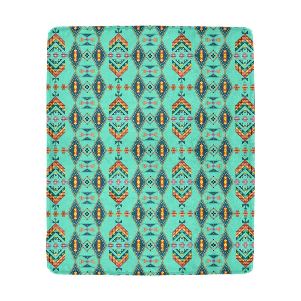 Travois Tipi Smoky Sky Ultra-Soft Micro Fleece Blanket 50"x60"