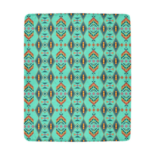 Travois Tipi Smoky Sky Ultra-Soft Micro Fleece Blanket 50"x60"