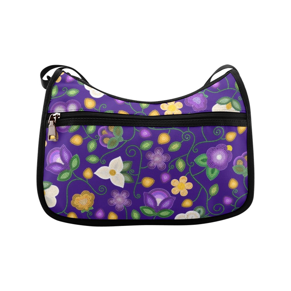 Midnight Moss Bloom Aubergine Crossbody Bag