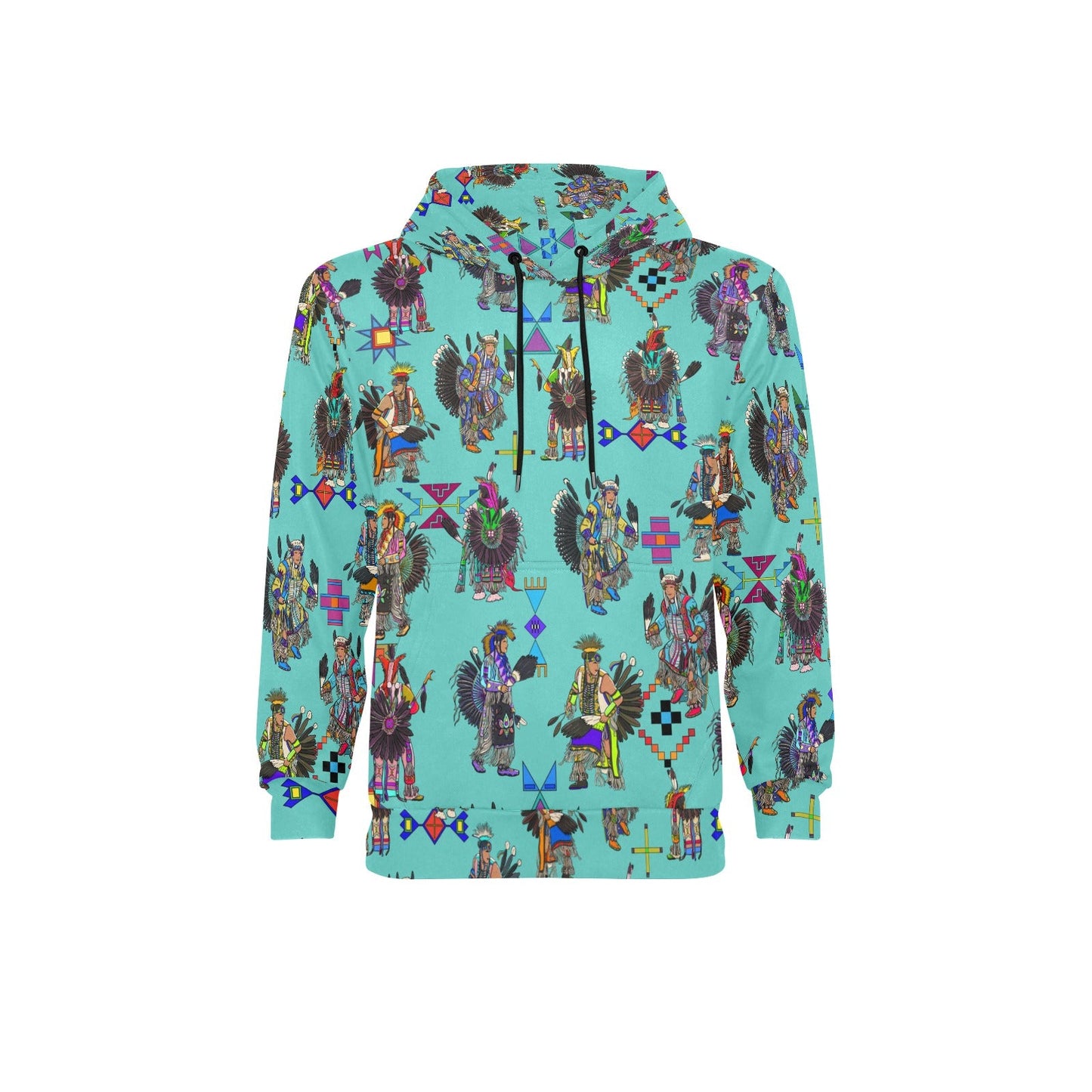 Men's Tradish Dancers Eggshell Blue Men's Long Sleeve Fleece Hoodie