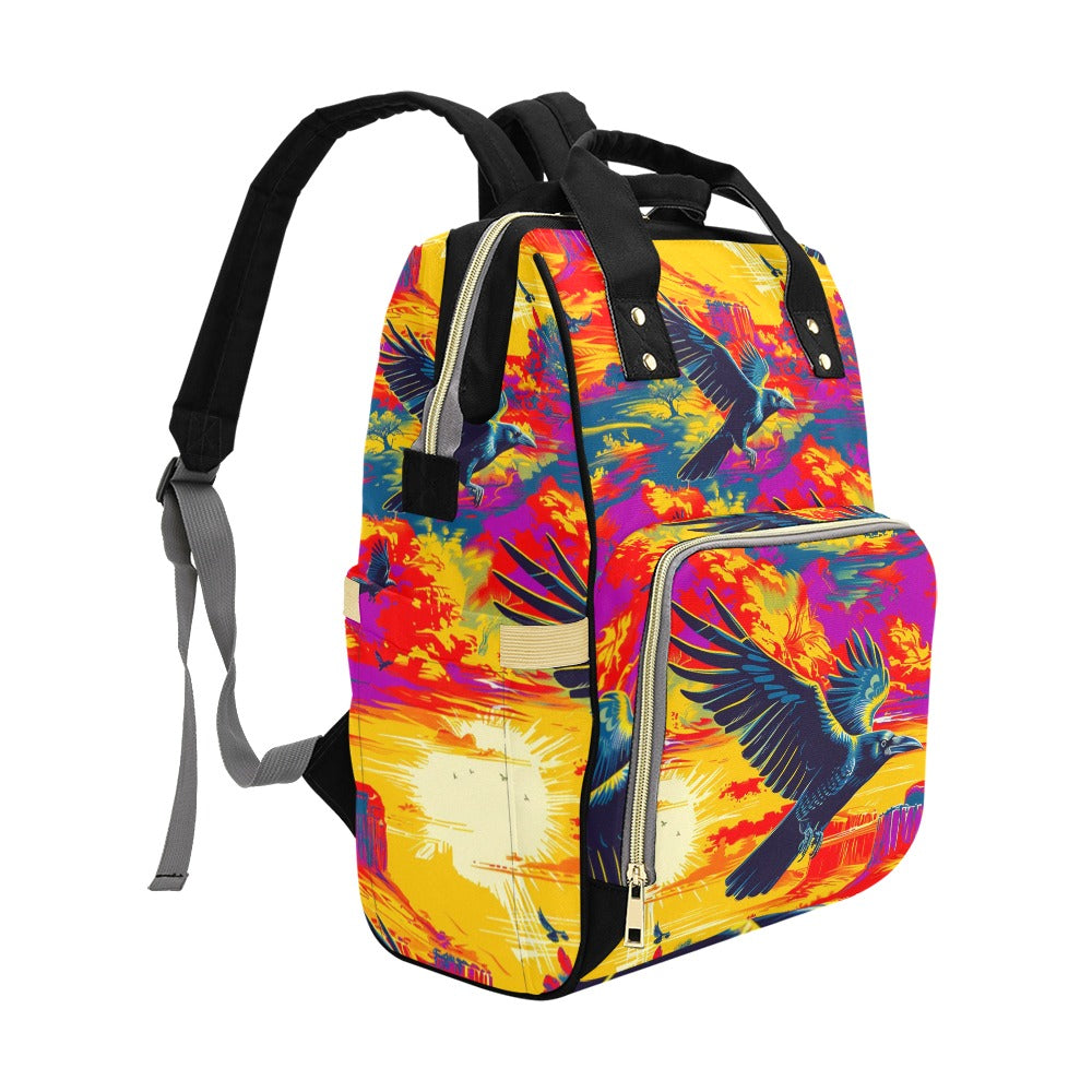 Crow Spreads His Wings Diaper Bag