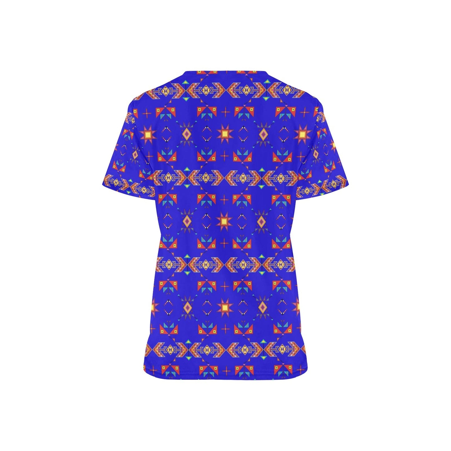 Scattered Generations Royal All Over Print Scrub Top