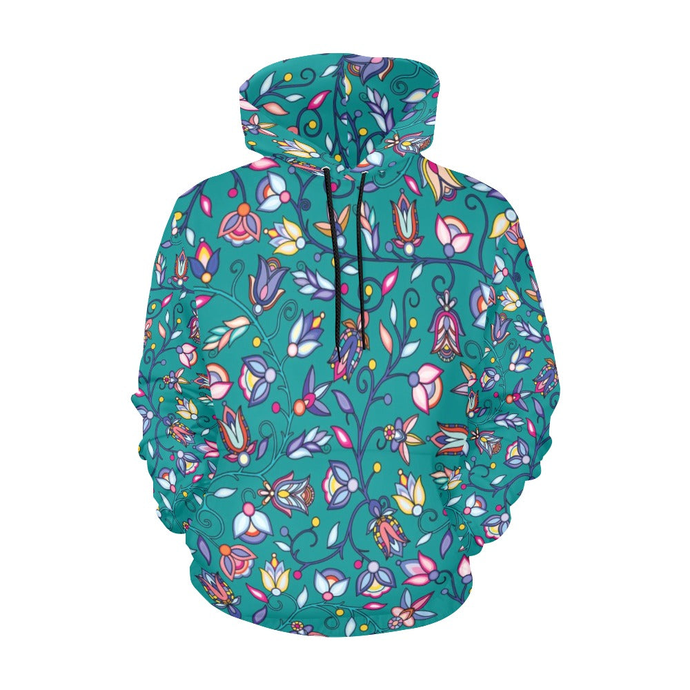 Buffalo Bloom Turquoise Hoodie for Women
