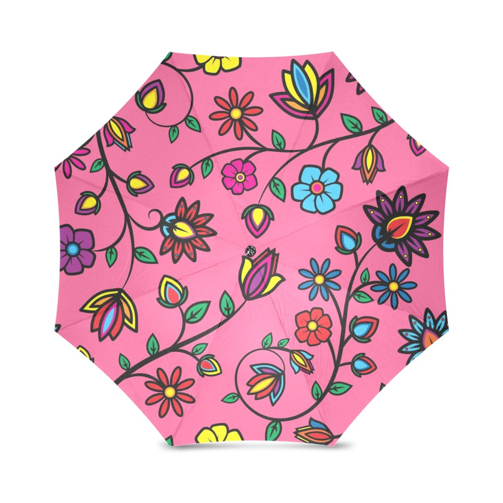 Nature's Nexus Blush Foldable Umbrella